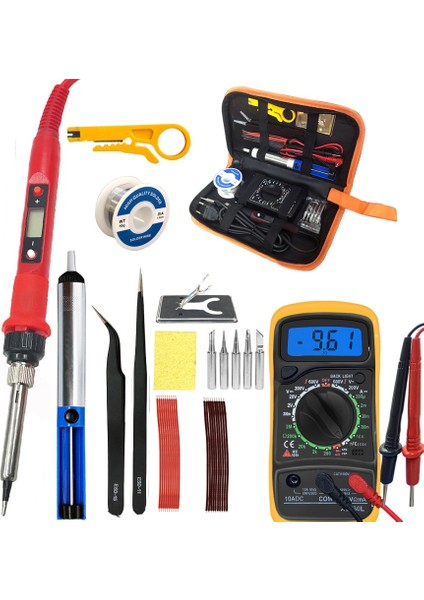 80W Siyah Set2 110V Abd Fişi 80W Dijital Elektrikli Havya 220V 110V Sıcaklık Ayarlanabilir LCD Ekran Lehim Kaynak Demiri Alet Takımı Ipuçları 60W/80W (Yurt Dışından)