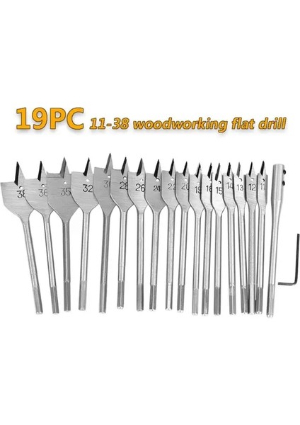 Diğer 19 Adet Maça Matkap Ucu Seti, Genişletilmiş Çubuk Matkap Ucu ile Premium Karbon Çelik, Ağaç Işleme Için Delici Matkap Uçları (Yurt Dışından)