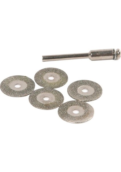 Altın 6 Adet 22MM Zımpara Elmas Kesme Bıçakları Matkap Ucu + 1 Mandrel Dremel Seti Taşlar, Metal, Cam, Porselen, Ahşap Kesme 2019NEW (Yurt Dışından)
