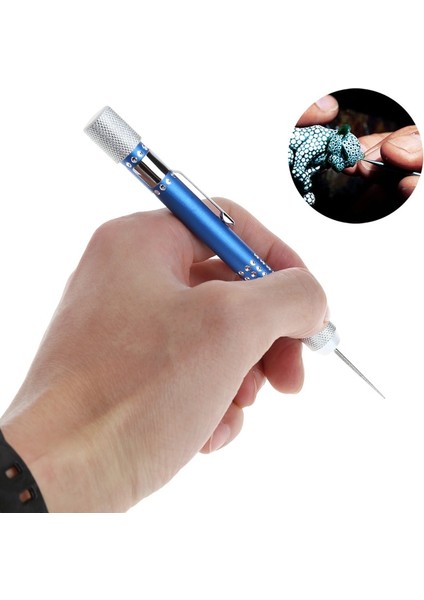 Mavi 4 In 1 Mini Diamonte Grit Kalemtıraş Iğne Seti Takı Ahşap Oyma Araçları Için (Yurt Dışından)
