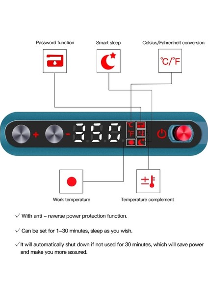0.4b Tıp Cxg 968 USB Havya Elektrikli Mini Taşınabilir Ayarlanabilir Sabit Sıcaklık Uyku Fonksiyonu LED Ekran Kaynak Araçları 24V 230W (Yurt Dışından) fırsatları