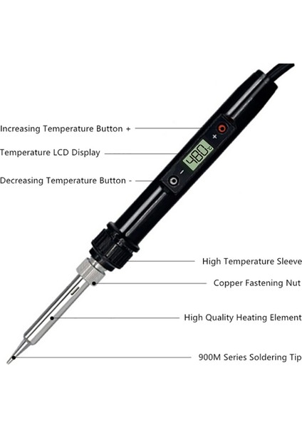 Havya Standı Ab Elektrikli Havya 80W LCD Dijital Ekran Ayarlanabilir Sabit Sıcaklık Dahili Isıtma Kaynak Araçları 220V/110VEU/USPLUG (Yurt Dışından) fırsatları