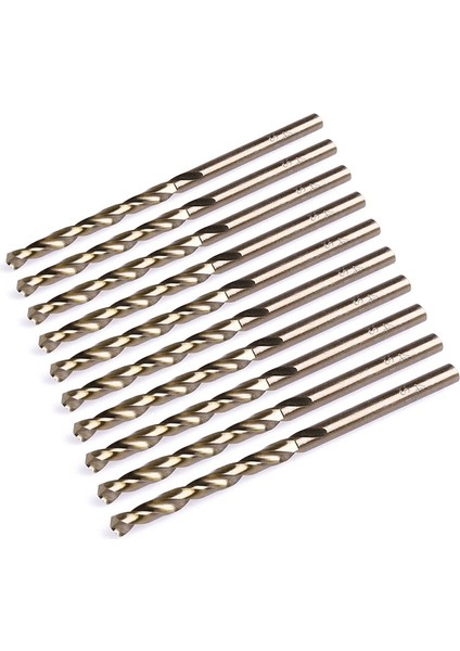 Kahverengi Yüksek Hız Çeliği Mini Matkap Uçları, Alaşımlı Çelik, Demir Dışı Metal, Dökme Demir ve Sert Plastiklerde Delik Açmak Için 10 Adet (Yurt Dışından)