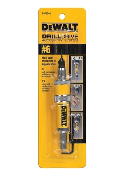 DW2700 6mm Dewalt #6 #8 #10 Matkap Çevirme Tahrikli Komple Ünite DW2700 DW2701 DW2702 2'si 1 Arada Havşa Ahşap Matkap Ucu 6mm 8mm 10MM (Yurt Dışından)