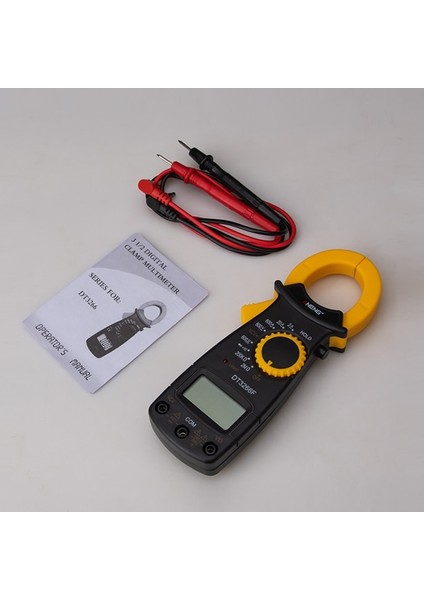 Sarı DT3266F Dijital Kelepçe Multimetre Ampermetre Elektrik Pens Metre Ac / Dc Akım Gerilim Direnç Test Cihazı Buzzer ile (Yurt Dışından)