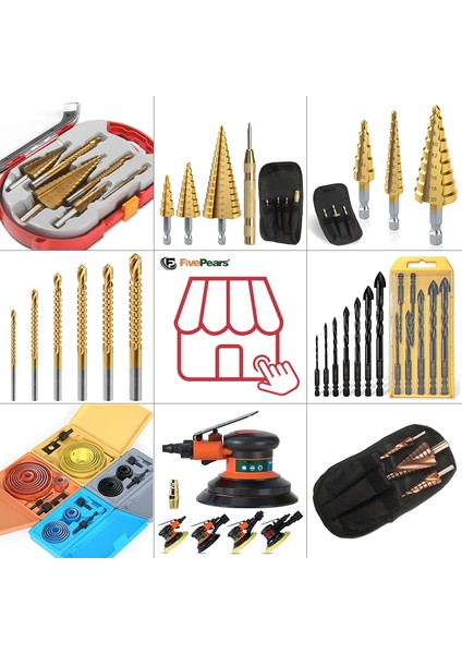 Adımlı Matkap Ucu Fivepears Adımlı Matkap Ucu Seti Otomatik Kerner ， Kademeli Matkaplar 32MM Metal Çekirdek ， Aletler, Metal Koni Için Matkap Seti (Yurt Dışından) fiyatları