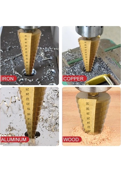 Adımlı Matkap Ucu Fivepears Adımlı Matkap Ucu Seti Otomatik Kerner ， Kademeli Matkaplar 32MM Metal Çekirdek ， Aletler, Metal Koni Için Matkap Seti (Yurt Dışından) fırsatları