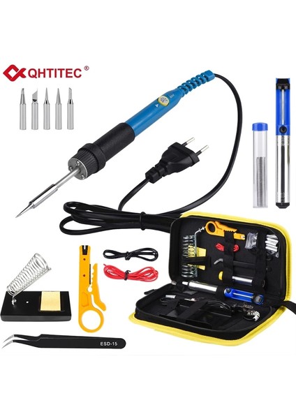 Yeşil Ab 220 V Jcd 14-In-1 Elektrikli Havya Kiti Ayarlanabilir Sıcaklık Lehim Kaynak Araçları Lehimleme Ipuçları Lehim Sökme Pompası Kaynak Aracı (Yurt Dışından) indirimleri