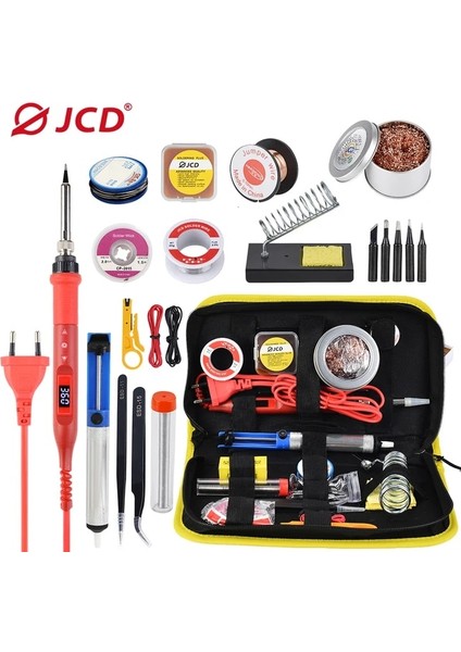 Turuncu 80W 220V, Ab Jcd 80W Elektrikli Havya Kitleri LCD Dijital Ekran Sıcaklığı Ayarlanabilir 908U Serisi Havya Kaynak Onarım Araçları (Yurt Dışından)