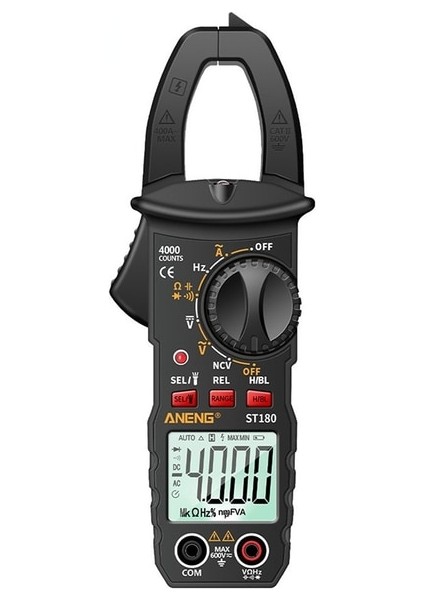 Siyah Aneng Dijital Pens Metre 4000 Sayım Ac Akım Multimetre Ampermetre Gerilim Test Cihazı Araba Hz Kapasite Ncv Ohm Testi ST180 (Yurt Dışından)