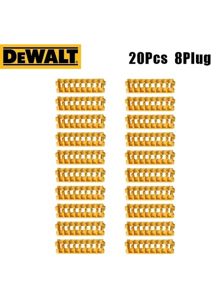 Sarı 8 Fiş 20 Adet Tutucu Dewalt Matkap Parçaları Kutuları Dewalt Alet Aksesuarları Depolama Vidalama Ucu Sabit Matkap Ucu Saklama Kutusu Braketi Şeridi (Yurt Dışından)