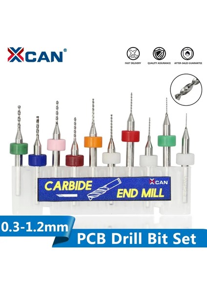 Pcb 1.2mm 10 Adet Xcan 10 Adet/takım 0.3mm Ila 1.2mm Pcb Mini Matkap Ucu Tungsten Çelik Karbür Baskı Devre Cnc Matkap Uçları Makinesi (Yurt Dışından)