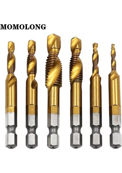 M6 M3 M4 M5 M6 M8 M10 Dokunun Matkap Uçları 1/4 Hex Shank Makinesi El Musluklar Titanyum Kaplamalı Hss Delme Dokunun Uçları Konu Vida Araçları (Yurt Dışından)