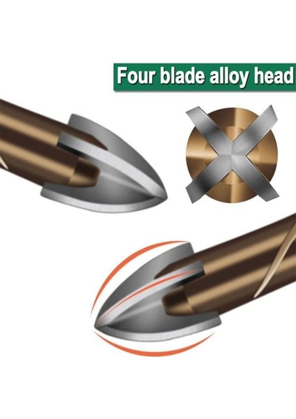 4mm Çapraz Altıgen Kiremit Uçları Cam Seramik Beton Delik Açıcı Alaşım Üçgen Matkap Boyutu 3/4/5/6/8/10/12MM Matkap Uçları Cam Uçları (Yurt Dışından) fırsatları