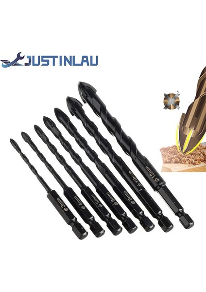 3 4 5 6 8 10 12MM 4 Flüt Duvarcılık Matkap Uçları Tungsten Karbür Ucu Seramik Beton Matkap Ucu Seti Cam Karo Tuğla Plastik ve Ahşap Duvar (Yurt Dışından)
