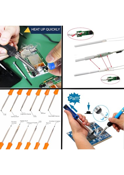 Set 7 60W, Ab Chanseon Ab/abd Tak 60W Ayarlanabilir Sıcaklık Elektrikli Havya Kiti Kaynak Ucu Lehim Teli Taşınabilir Kaynak Onarım Aracı (Yurt Dışından) fırsatları