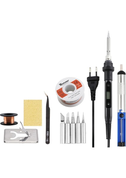 Beyaz Set-1 220V Ab Tak Ayarlanabilir Sıcaklık 80W LCD Dijital Ekran Elektrikli Havya 220V / 110V Kaynak Demiri Ipuçları Kaynak Onarım Araçları (Yurt Dışından) fiyatları