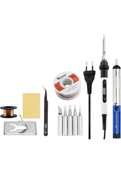 Beyaz Set-1 220V Ab Tak Ayarlanabilir Sıcaklık 80W LCD Dijital Ekran Elektrikli Havya 220V / 110V Kaynak Demiri Ipuçları Kaynak Onarım Araçları (Yurt Dışından) modelleri