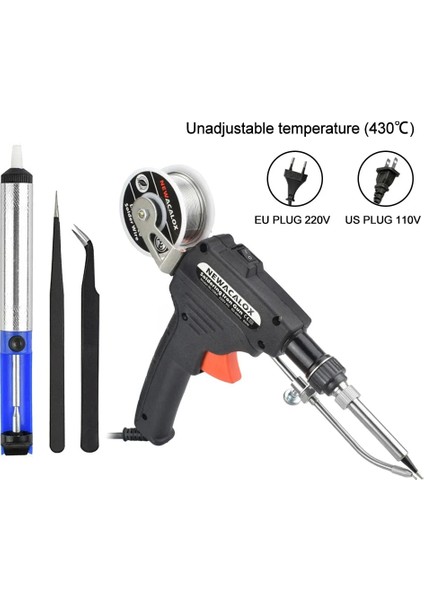Siyah Isı Ab Fişi 220V Ab/abd 60W Havya Otomatik Kaynak Devre Onarımı Için Kalay Tabancası Lehim Sökme Pompası Göndermek Dıy Lehimleme Aracı (Yurt Dışından)