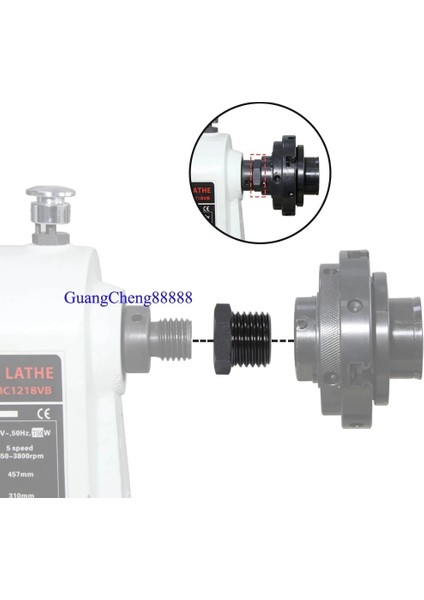 M33X3.5 Ila 0.75INX16 Torna Mesnetli Mili Adaptör Dişi 1"/8tpı M33 X3.5mm M18 -2.5mm Ayna Ekleme Ahşap Torna Ağaç Işleme Aleti Aksesuarları (Yurt Dışından)