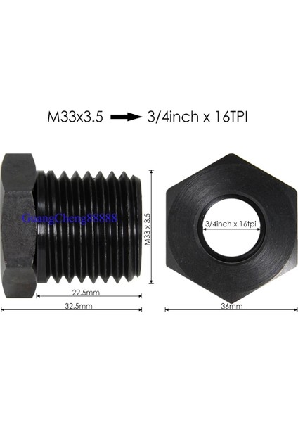 M33X3.5 Ila 0.75INX16 Torna Mesnetli Mili Adaptör Dişi 1"/8tpı M33 X3.5mm M18 -2.5mm Ayna Ekleme Ahşap Torna Ağaç Işleme Aleti Aksesuarları (Yurt Dışından) fiyatları