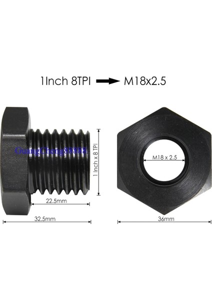 M33X3.5 Ila 0.75INX16 Torna Mesnetli Mili Adaptör Dişi 1"/8tpı M33 X3.5mm M18 -2.5mm Ayna Ekleme Ahşap Torna Ağaç Işleme Aleti Aksesuarları (Yurt Dışından) fırsatları