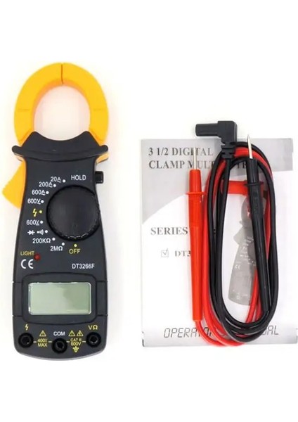 Dijital Akım Pens Metre DT3266F Pense Ampermetre Direnç Test Cihazı Ac Amperimetrik Kelepçe Multimetre Amper Buzzer ile (Yurt Dışından) fiyatları