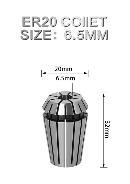 ER20-1I4 1/4 "8mm 1/2" Shank Er Yönlendirici Bit Uzatma Çubuğu Collet Oyma Makinesi Uzatma Freze Kesici Ahşap (Yurt Dışından)