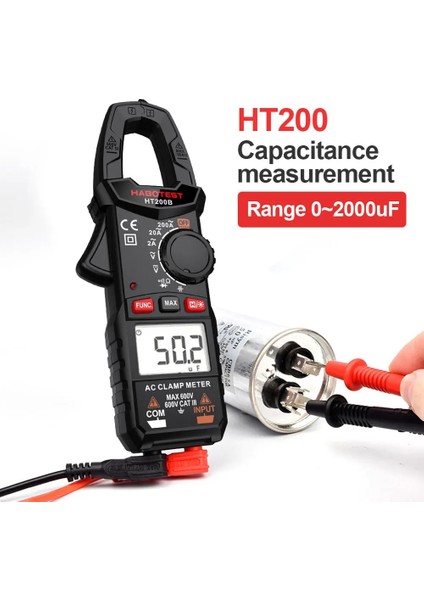 HT200A 2000 Sayım Gerilim Test Cihazı Ac Akım HT200A/B Multimetre Süreklilik Frekansı Arka Işık Elektrikçi Araçları Elektrikli Aletler (Yurt Dışından) fırsatları