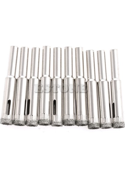 10MM 10 Adet Elmas Kaplı Çekirdek Matkap Uçları 5mm 6mm 8mm 10MM 12MM Delik Testere Cam Karo Seramik Mermer Çalışma Aksesuarları (Yurt Dışından) indirimleri