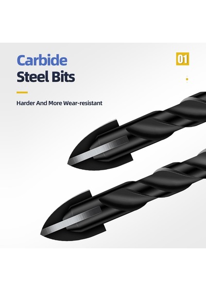 1 Adet 8mm Çapraz Altıgen Kiremit Matkap Uçları Cam Seramik Beton Delik Açıcı Alaşım Üçgen Matkap Ucu Seti Araçları 3/4/5/6/8/10/12MM (Yurt Dışından) fırsatları