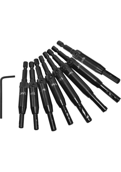 8 Parçalı Set Kendinden Merkezleme Kapı Menteşeleri Matkap Ucu Delik Zımba Ağaç Işleme Raybalama Aracı Metal (Yurt Dışından)