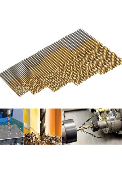 1 Takım 200/100 Adet 1/1.5/2.0/2.5/3mm Titanyum Kaplamalı Büküm Matkap Ucu Yüksek Çelik Ağaç Işleme Için Plastik ve Alüminyum Hss Matkap Ucu Seti (Yurt Dışından)