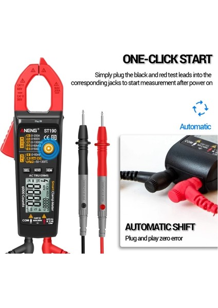 Kırmızı Aneng ST190 Multimetre LCD Dijital Otomatik Akım Pens Metre Dc Ac Ampermetre Gerilim Voltmetre Ohmmetre Direnç Sıcaklık (Yurt Dışından) fırsatları
