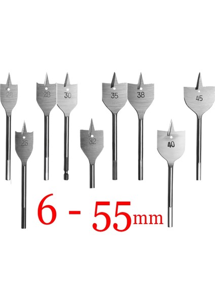 12MM 1 Adet 6-55MM Dayanıklı Ağaç Işleme Aleti Setleri Düz Matkap Uzun Yüksek Karbonlu Çelik Ahşap Düz Matkaplar Ağaç Işleme Maça Matkap Uçları (Yurt Dışından)