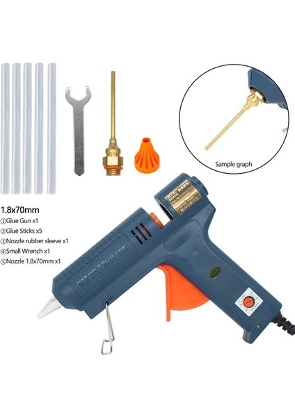 1.8X70MM 150W, Ingiltere 150W 110-220V Sıcak Tutkal Tabancası Ayarlanabilir Sıcaklık Sıcak Tutkal Tabancası 11MM Tutkal Çubukları Ev Dıy Tamir El Aracı Tutkal Tabancası (Yurt Dışından)