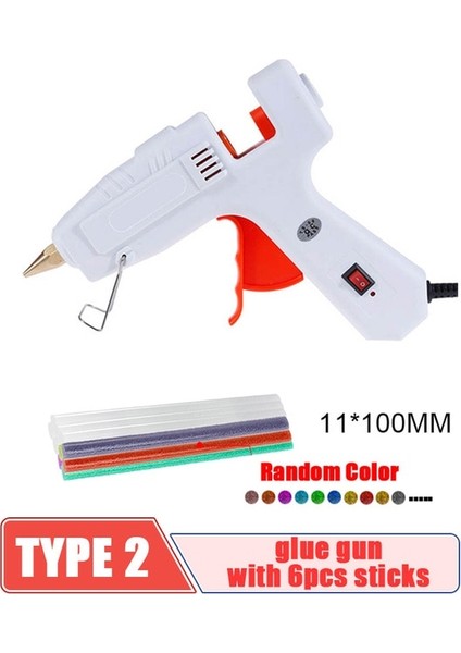 6 Adet Sopa ile 120 W, Ab 20 W-120 W Sıcak Tutkal Tabancası ile 11*200 mm Tutkal Sopa Dıy Mini Guns Yapıştırıcı Çubuk Sıcak Tutkal Tabancası Araçları Dıy Zanaat Onarım Aracı Için (Yurt Dışından)