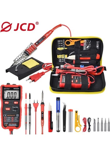 Mor 110V 80W, Abd, Kaynak Uçlu Jcd Elektrikli Havya Seti Dijital Multimetreli 80W 220V Ayarlanabilir Sıcaklık Lehimleme Istasyonu Kaynak Onarım Aletleri (Yurt Dışından)
