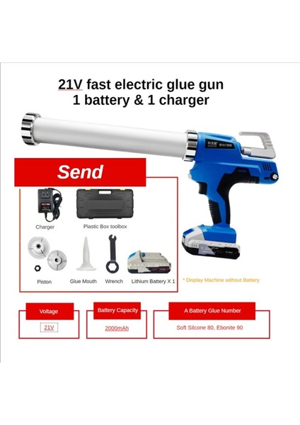 2000MHA-21V-1 Ab Km Taşınabilir Şarj Edilebilir Lityum Tutkal Tabancası 21V 2000MAH Elektrikli Akülü Derz Dolgu Tabancası Taşınabilir Cam Sert Kauçuk Mastik Tabancası (Yurt Dışından) modelleri