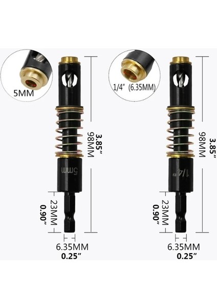 Metrik 5mm Hex Shank Merkezi Matkap Ucu Kapı Pencere Dolabı Kendinden Merkezleme Menteşe Konik Aracı (Yurt Dışından)