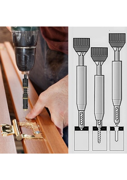 Metrik 5mm Hex Shank Merkezi Matkap Ucu Kapı Pencere Dolabı Kendinden Merkezleme Menteşe Konik Aracı (Yurt Dışından)
