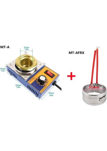 Mt-A-Afrx Lehim Potası Lehim Makinesi Kalay Fırını Lehim Sökme Banyosu Seramik Isıtıcı Elemanı Havya Için Isıtma Elemanı (Yurt Dışından)