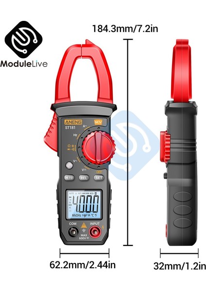 ST182 Aneng ST181 Dijital Pens Metre Multimetre Dc Ac Akım 4000 Sayım Ampermetre Gerilim Test Cihazı Araba Amp Hz Kapasite Ncv Ohm Testi (Yurt Dışından) modelleri