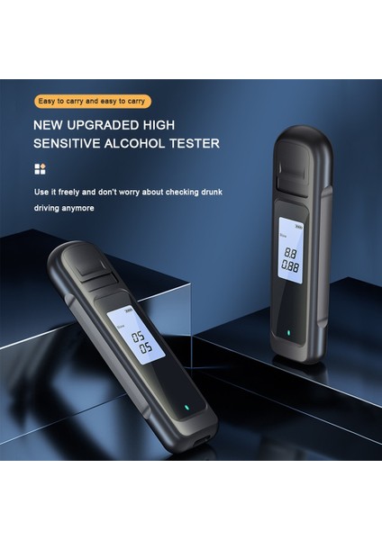 Siyah Yieryi Yeni Alkol Nefes Test Cihazı Dijital LCD Arka Işık Breathalyzer Enstrüman Mini Profesyonel Alkol Konsantrasyonu Test Aracı (Yurt Dışından)