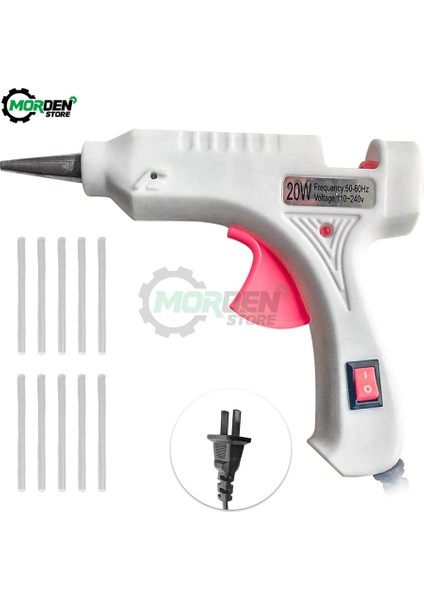 Mavi 20W, Abd 20W Sıcak Tutkal Tabancası ile 7mm 10 Adet Tutkal Çubukları Mini Endüstriyel Tabancalar Isı Sıcaklığı Termo Elektrikli Dıy Onarım Aracı (Yurt Dışından) fiyatları