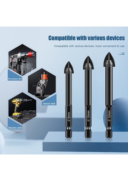 5 Adet Altıgen Dört Tarafı Kesme Keskin Aşınmaya Dayanıklı Karbür Bit Çapraz Altıgen Matkap Setleri Cam Seramik Karo Seramik Beton Sondajı (Yurt Dışından) indirimleri