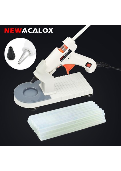 N-113W-EU 20W, Ab Newacalox 20W Sıcak Tutkal Tabancası Mini Tutkal Tabancası Kiti ile 20 Adet 7mm Sıcak Tutkal Çubukları Tutkal Tabancası Standı Ev Dıy Zanaat Aracı (Yurt Dışından)