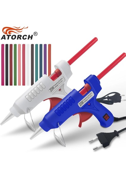 Beyaz Tutkal Tabancaları 110V-220V-20W, Ab Dgks 1+13 20W Ab Elektrik Fişi Sıcak Tutkal Tabancası 7mm Tutkal Çubuğu Endüstriyel Mini Tabancalar Termo Elektrikli Isı Sıcaklığı Aracı (Yurt Dışından)