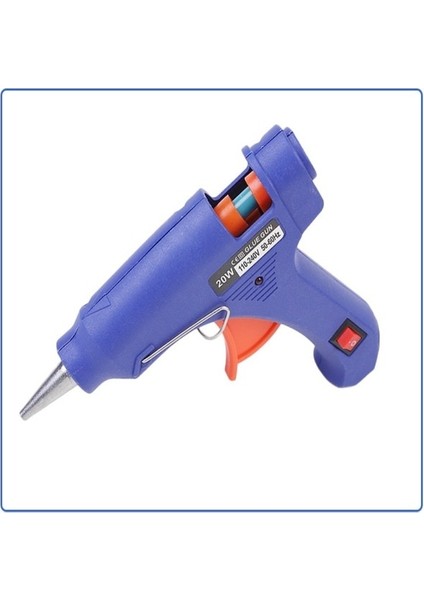 Mavi 20W Sıcak Tutkal Tabancası Mini Endüstriyel Tabancalar ile 7mm Tutkal Çubukları Isı Sıcaklığı Termo Elektrikli Tamir Aracı Dıy El Sanatları Sanat Için (Yurt Dışından)
