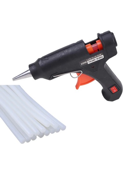 Mavi 20W Sıcak Tutkal Tabancası Mini Endüstriyel Tabancalar ile 7mm Tutkal Çubukları Isı Sıcaklığı Termo Elektrikli Tamir Aracı Dıy El Sanatları Sanat Için (Yurt Dışından) fiyatları